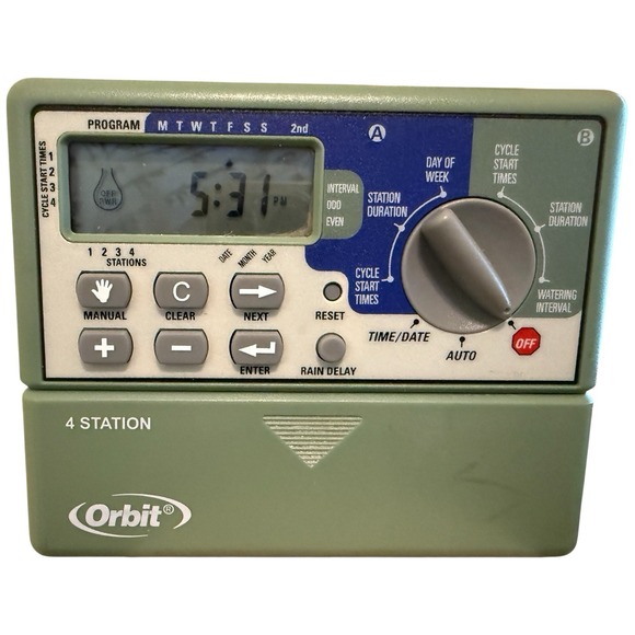 Orbit WaterMaster 57114- WT2X 4 Station Sprinkler System Controller Timer Tested - Picture 1 of 2